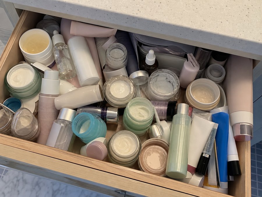 Drawer of creams that never worked